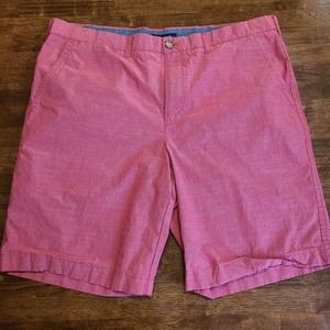 Tommy Hilfiger Men's Classic Fit Flat Front Shorts 100% Cotton Size 40 Red